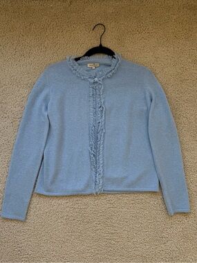 Cortland Park Fringe Cashmere Cardigan Sz Small